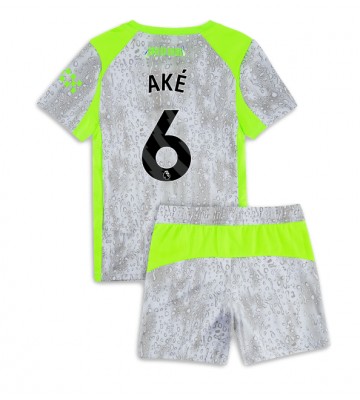 Manchester City Nathan Ake #6 Terza Maglia Bambino 2025-26 Manica Corta (+ Pantaloni corti)